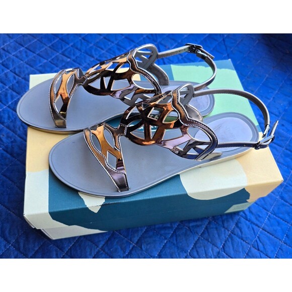 Stuart Weitzman Women's Gelfisher Sandals Graphite Jelly - Picture 1 of 4